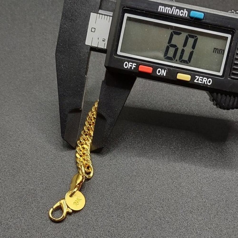 18k Gold Plated Necklace Double Cuban VTG Fashion Mens Anniversary Birthday Gift